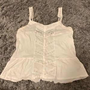 White Boho Tank Top